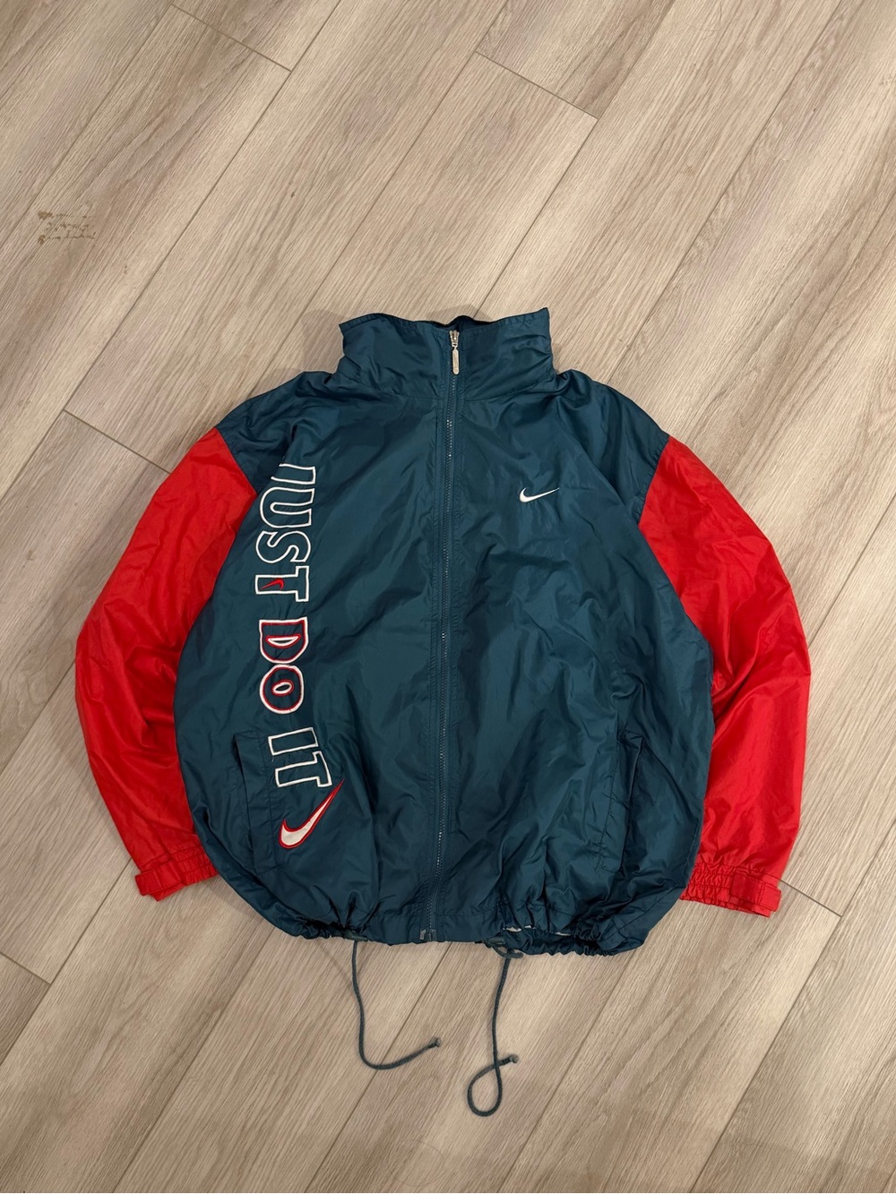 Rare Vintage Nike Just Do It Survival Jacket Big Logo Windbreaker